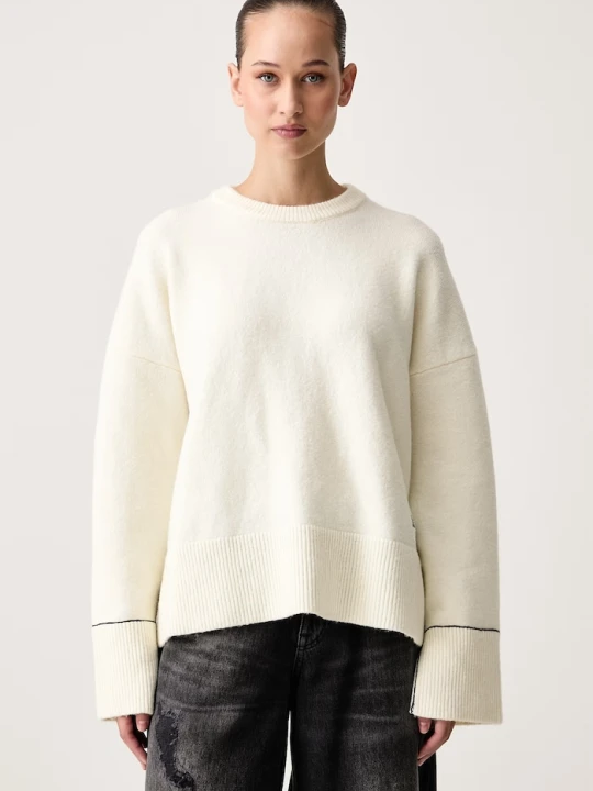 Zdjęcie produktu Karl Lagerfeld Jeans sweter damski z wełną beżowy