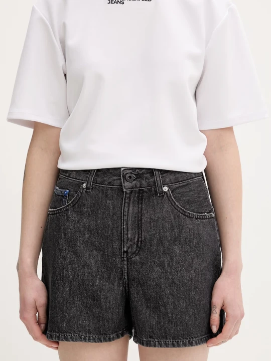 Zdjęcie produktu Karl Lagerfeld Jeans szorty damskie bawełniane czarny