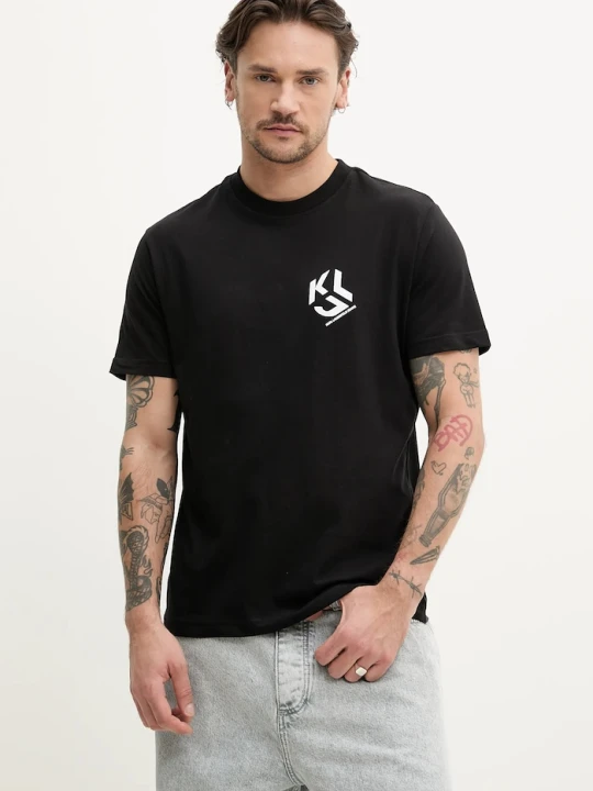 Zdjęcie produktu Karl Lagerfeld Jeans t-shirt męski z bawełną czarny