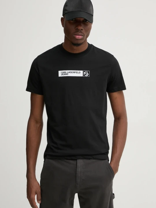 Zdjęcie produktu Karl Lagerfeld Jeans T-shirt męski z bawełną czarny