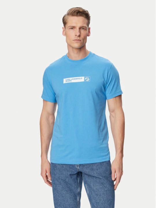 Zdjęcie produktu Karl Lagerfeld Jeans T-Shirt A1M17112 Niebieski Slim Fit