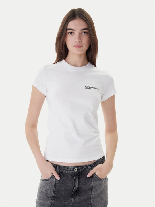 Zdjęcie produktu Karl Lagerfeld Jeans T-Shirt A1W17004 Biały Slim Fit