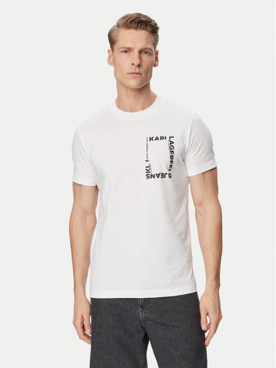 Zdjęcie produktu Karl Lagerfeld Jeans T-Shirt B2M17046 Biały Slim Fit