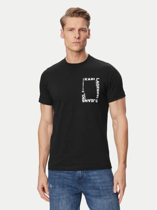 Zdjęcie produktu Karl Lagerfeld Jeans T-Shirt B2M17046 Czarny Slim Fit