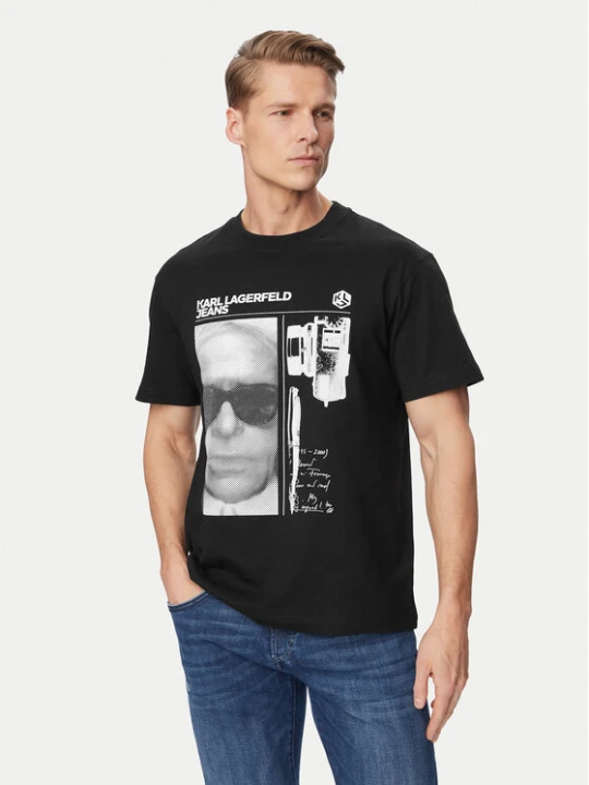 Zdjęcie produktu Karl Lagerfeld Jeans T-Shirt B2M17067 Czarny Regular Fit