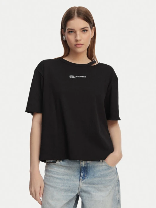 Zdjęcie produktu Karl Lagerfeld Jeans T-Shirt B2W17077 Czarny Regular Fit
