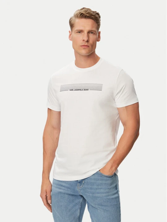 Zdjęcie produktu Karl Lagerfeld Jeans T-Shirt B3M17001 Biały Slim Fit