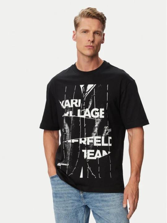Zdjęcie produktu Karl Lagerfeld Jeans T-Shirt B3M17034 Czarny Relaxed Fit