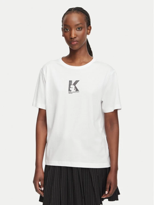 Zdjęcie produktu Karl Lagerfeld Jeans T-Shirt B3W17018 Biały Regular Fit