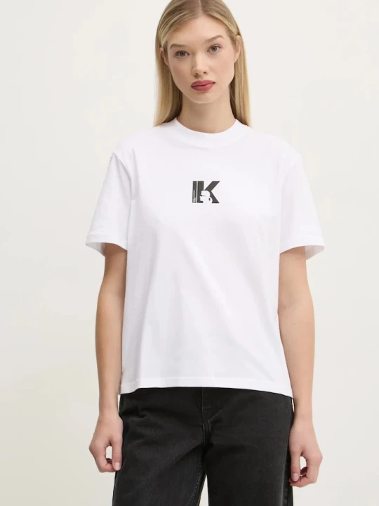 Zdjęcie produktu Karl Lagerfeld Jeans t-shirt damski bawełniany biały