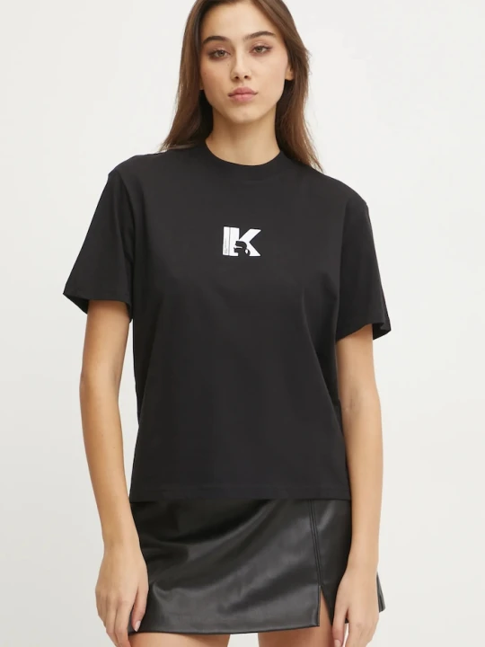 Zdjęcie produktu Karl Lagerfeld Jeans t-shirt damski bawełniany czarny