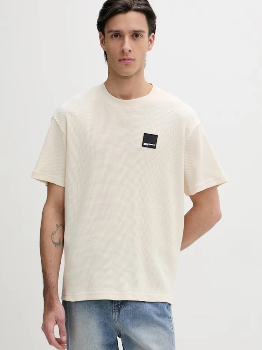 Zdjęcie produktu Karl Lagerfeld Jeans t-shirt bawełniany beżowy