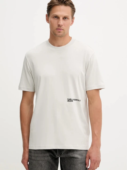 Zdjęcie produktu Karl Lagerfeld Jeans t-shirt bawełniany beżowy