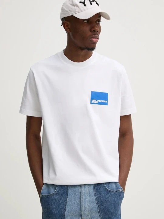 Zdjęcie produktu Karl Lagerfeld Jeans t-shirt bawełniany biały