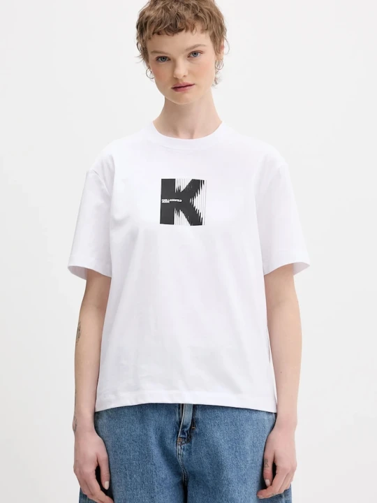 Zdjęcie produktu Karl Lagerfeld Jeans t-shirt bawełniany biały