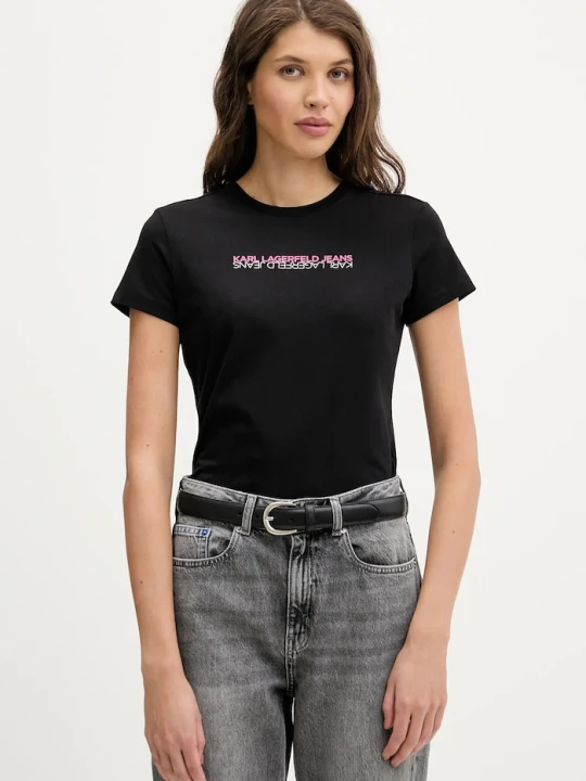 Zdjęcie produktu Karl Lagerfeld Jeans t-shirt bawełniany czarny
