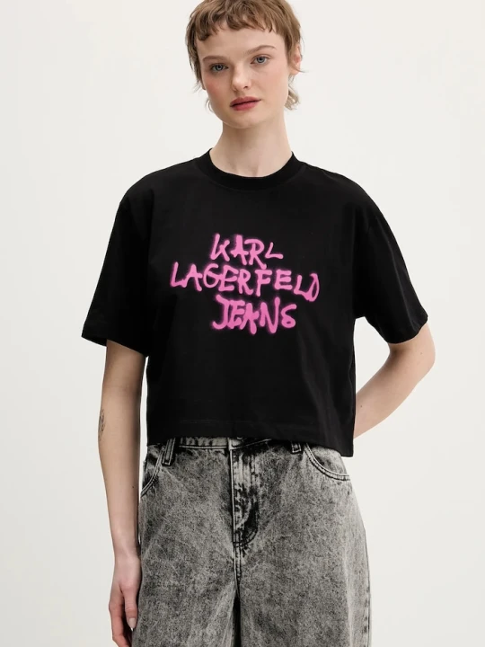 Zdjęcie produktu Karl Lagerfeld Jeans t-shirt bawełniany czarny