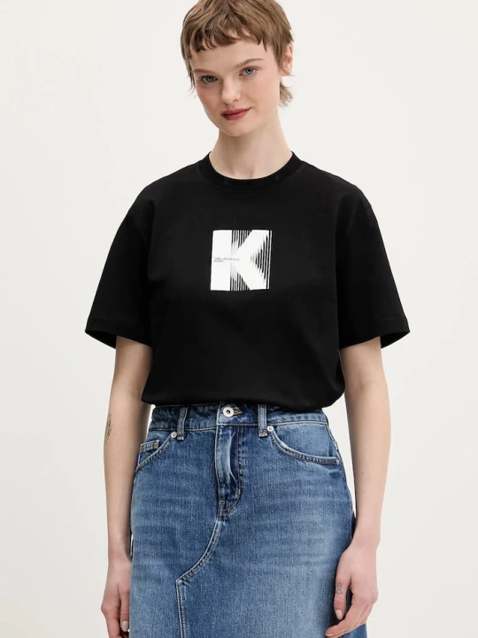 Zdjęcie produktu Karl Lagerfeld Jeans t-shirt bawełniany czarny