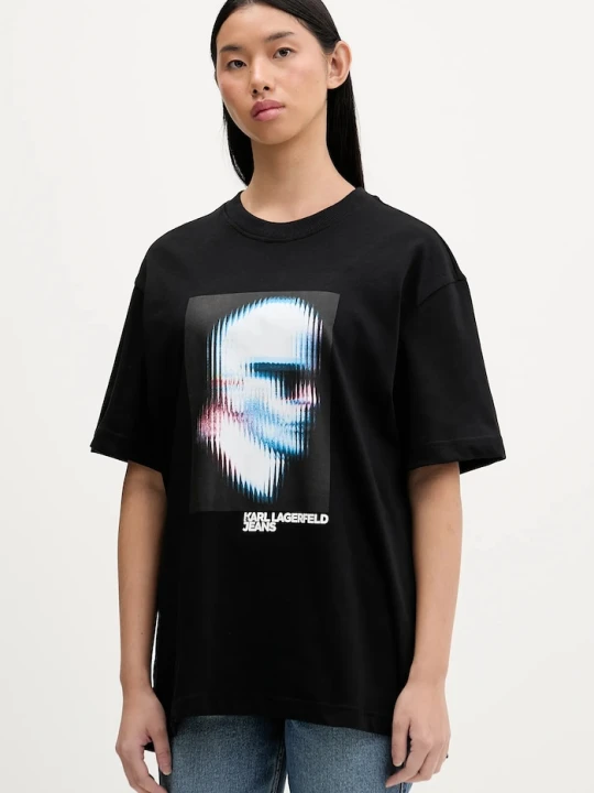 Zdjęcie produktu Karl Lagerfeld Jeans t-shirt bawełniany czarny