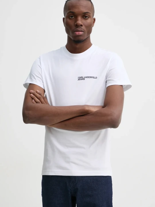 Zdjęcie produktu Karl Lagerfeld Jeans t-shirt męski bawełniany biały
