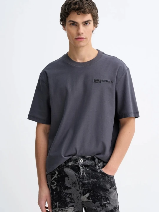 Zdjęcie produktu Karl Lagerfeld Jeans t-shirt bawełniany szary