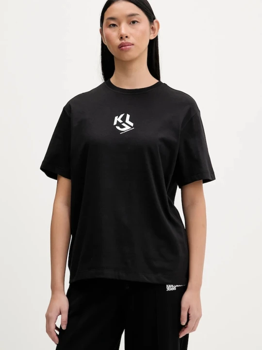 Zdjęcie produktu Karl Lagerfeld Jeans T-shirt damski bawełniany czarny