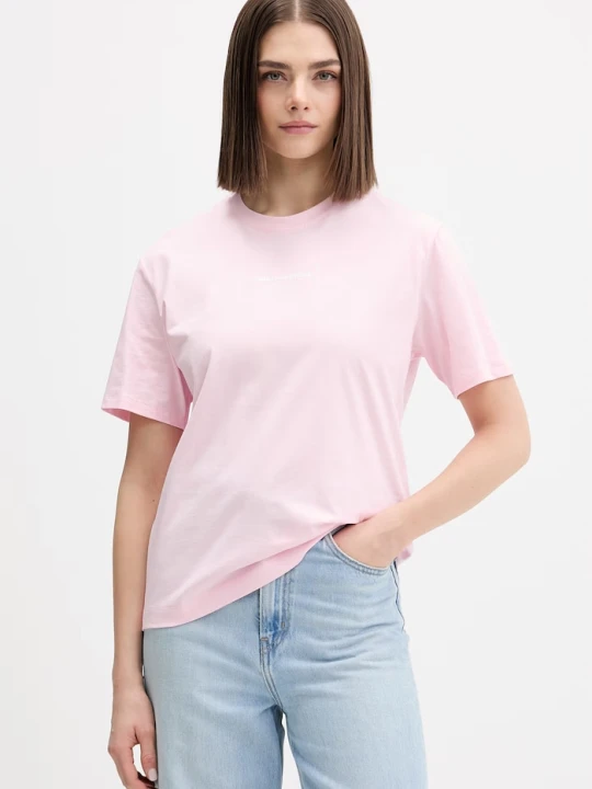 Zdjęcie produktu Karl Lagerfeld Jeans t-shirt damski bawełniany różowy