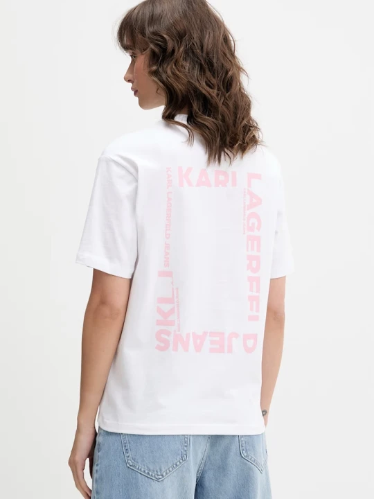 Zdjęcie produktu Karl Lagerfeld Jeans t-shirt damski bawełniany biały