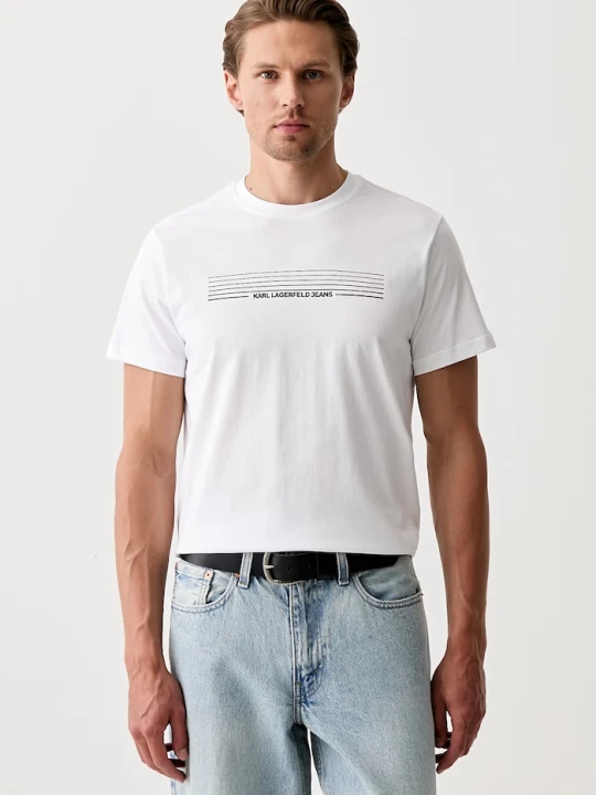 Zdjęcie produktu Karl Lagerfeld Jeans T-shirt męski bawełniany biały