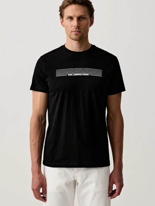 Zdjęcie produktu Karl Lagerfeld Jeans T-shirt męski bawełniany czarny