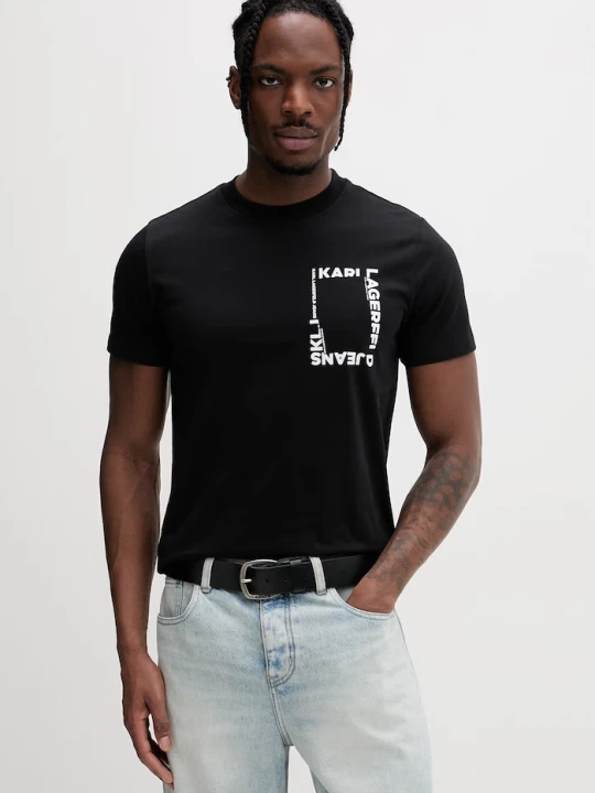 Zdjęcie produktu Karl Lagerfeld Jeans t-shirt męski bawełniany czarny