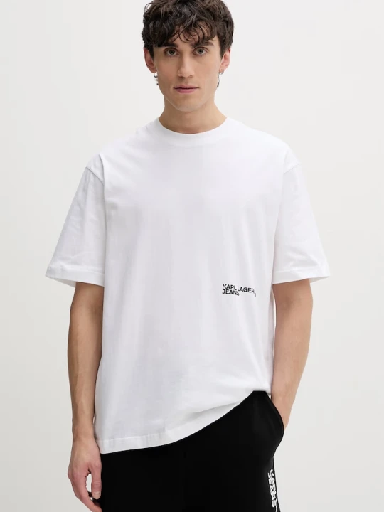 Zdjęcie produktu Karl Lagerfeld Jeans T-shirt męski bawełniany biały