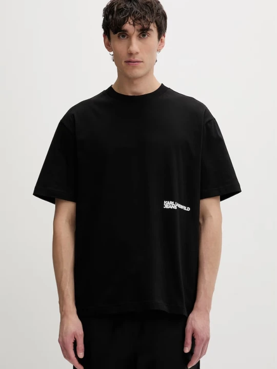 Zdjęcie produktu Karl Lagerfeld Jeans T-shirt męski bawełniany czarny
