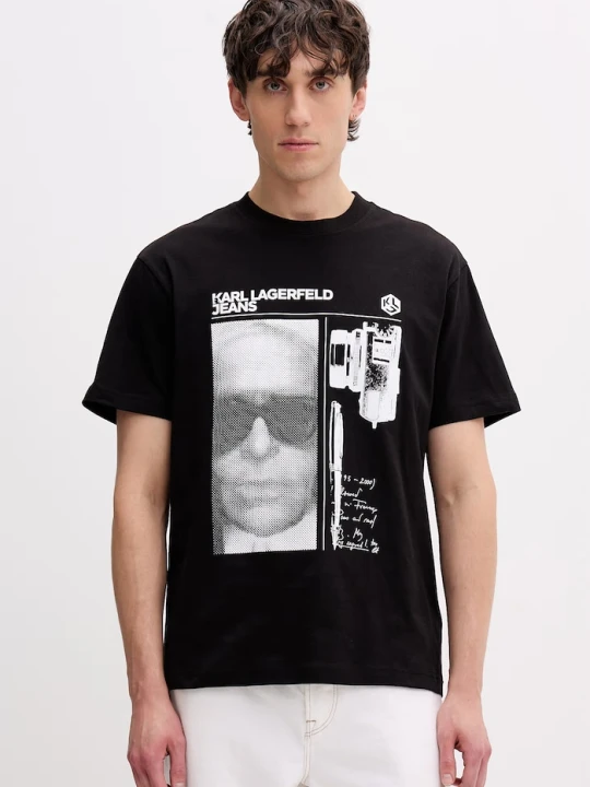 Zdjęcie produktu Karl Lagerfeld Jeans T-shirt męski bawełniany czarny