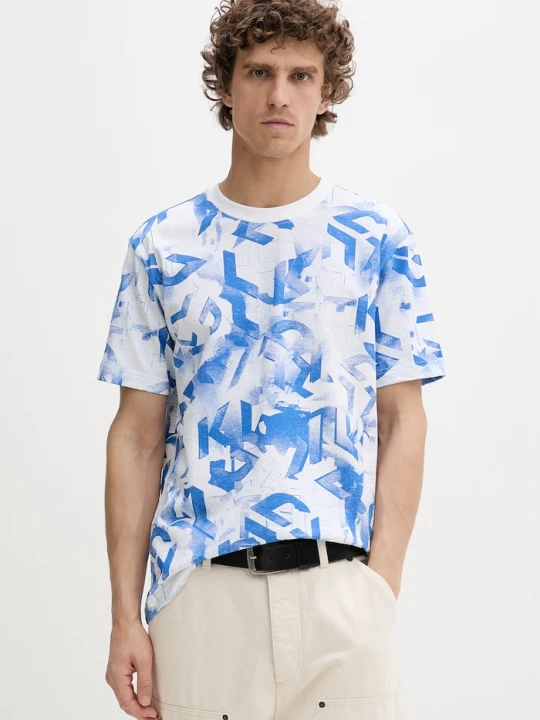 Zdjęcie produktu Karl Lagerfeld Jeans T-shirt męski bawełniany niebieski