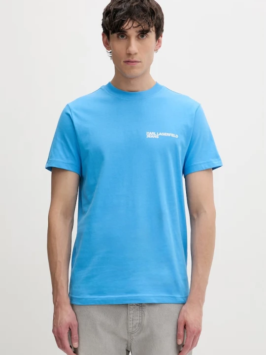Zdjęcie produktu Karl Lagerfeld Jeans t-shirt męski bawełniany niebieski