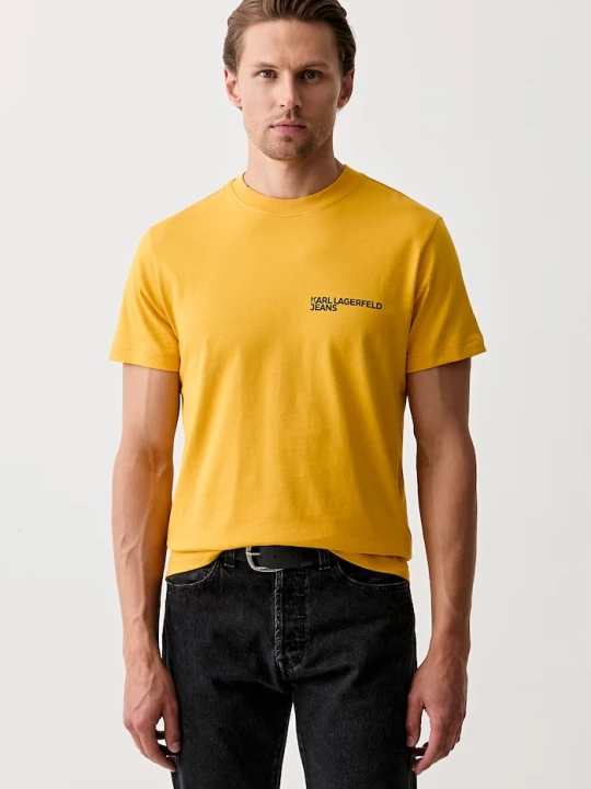 Zdjęcie produktu Karl Lagerfeld Jeans T-shirt męski bawełniany żółty