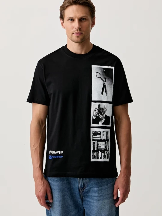 Zdjęcie produktu Karl Lagerfeld Jeans T-shirt męski bawełniany czarny