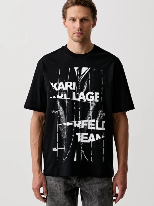 Zdjęcie produktu Karl Lagerfeld Jeans T-shirt męski bawełniany czarny