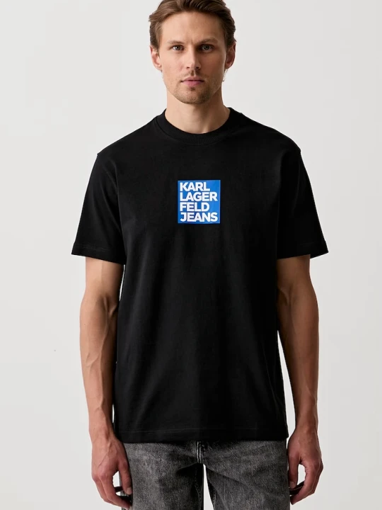 Zdjęcie produktu Karl Lagerfeld Jeans T-shirt męski bawełniany czarny