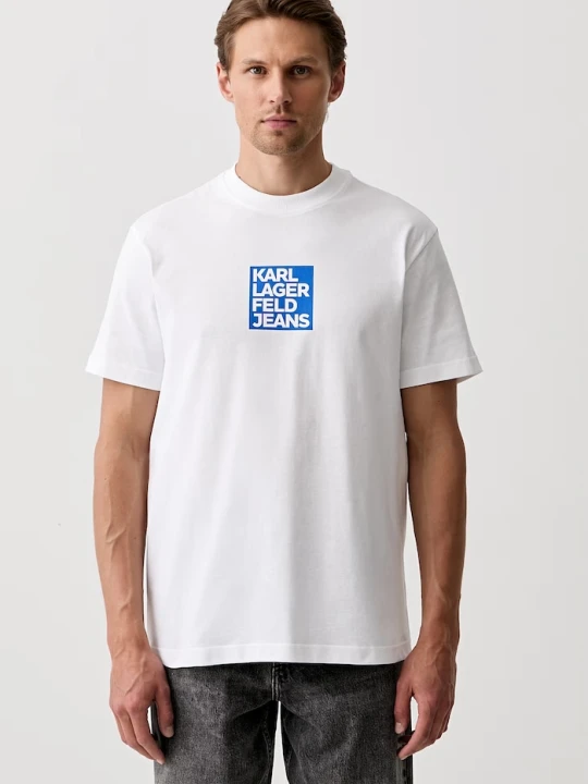 Zdjęcie produktu Karl Lagerfeld Jeans T-shirt męski bawełniany biały