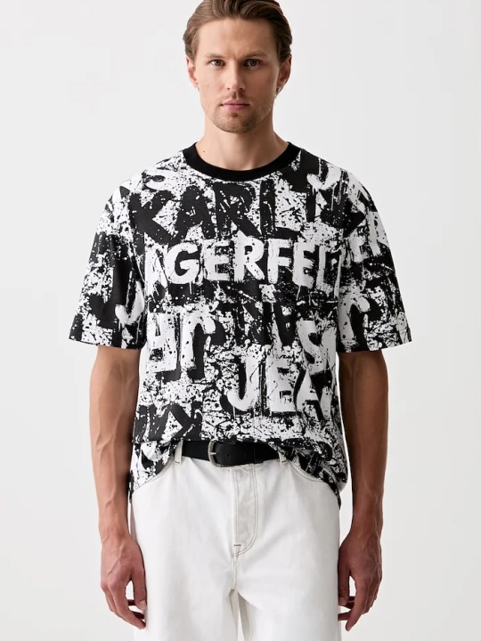 Zdjęcie produktu Karl Lagerfeld Jeans T-shirt męski bawełniany czarny