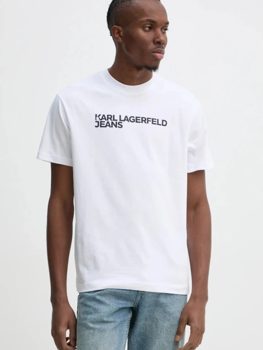 Zdjęcie produktu Karl Lagerfeld Jeans t-shirt męski bawełniany biały
