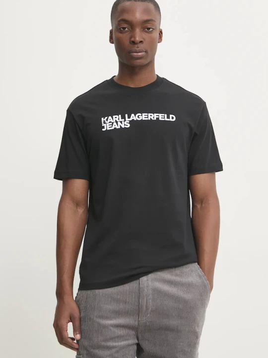 Zdjęcie produktu Karl Lagerfeld Jeans t-shirt męski bawełniany czarny