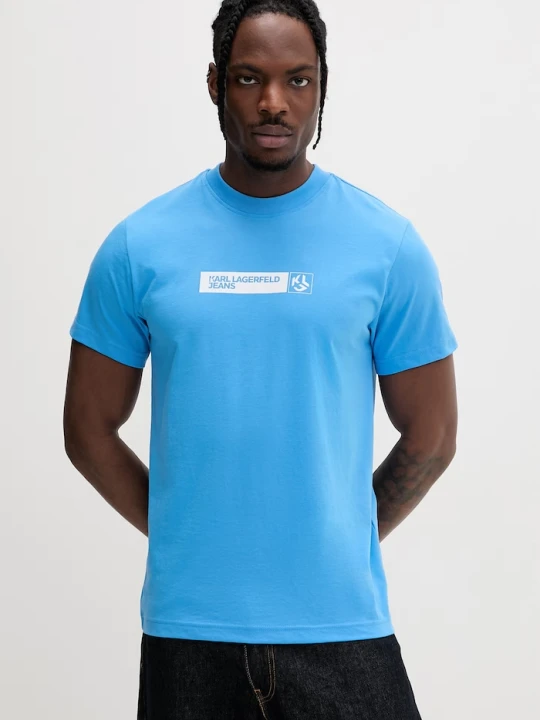 Zdjęcie produktu Karl Lagerfeld Jeans T-shirt męski z bawełną niebieski