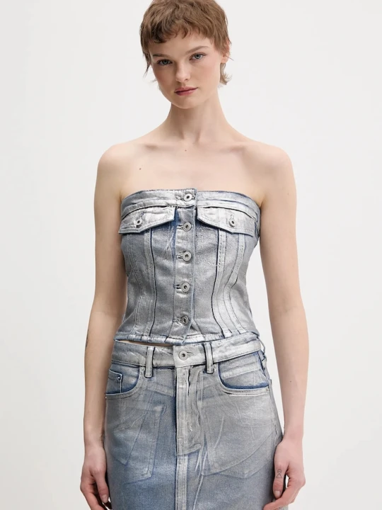 Zdjęcie produktu Karl Lagerfeld Jeans top srebrny
