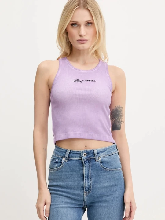 Zdjęcie produktu Karl Lagerfeld Jeans top fioletowy