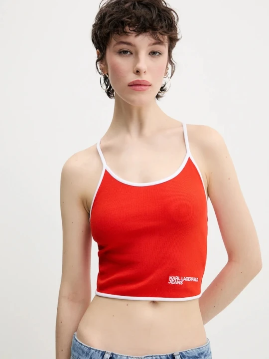 Zdjęcie produktu Karl Lagerfeld Jeans top czerwony