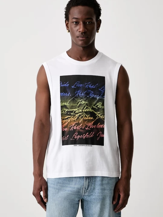 Zdjęcie produktu Karl Lagerfeld Jeans top męski bawełniany biały