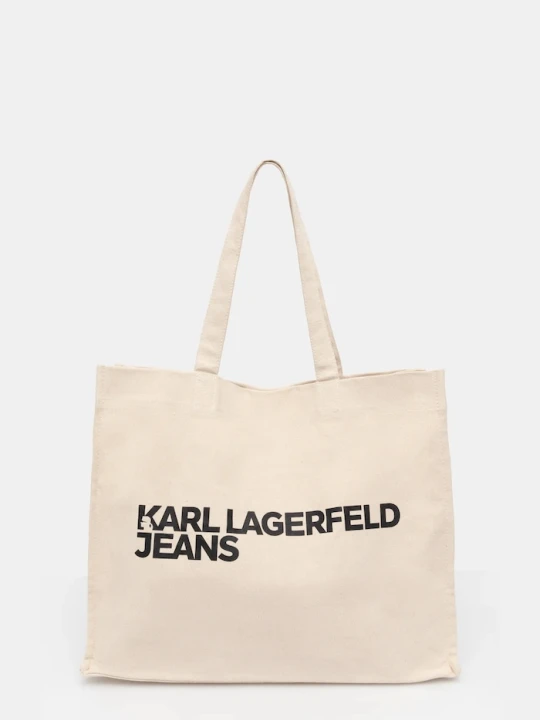 Zdjęcie produktu Karl Lagerfeld Jeans torba bawełniana beżowy
